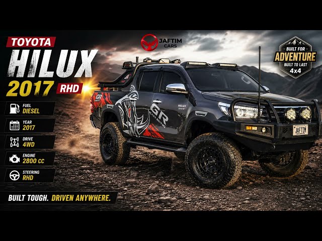 Toyota Hilux DL 2017 | 2.8L DIESEL | AT | RHD | 4x4 SPORTS BAR WITH BASKET | BULL BAR WITH FOCUSED LED LIGHTS | ROOF video