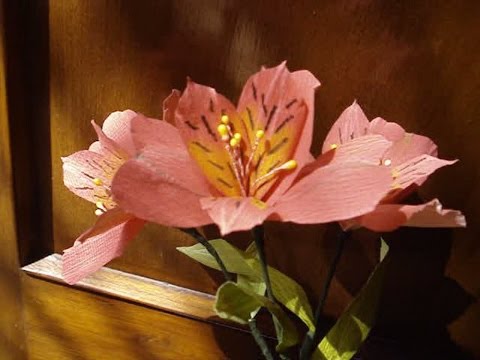 How to make Paper Flowers Alstroemeria / Peruvian Lily (Flower # 30)