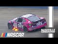 Alex Bowman, Corey LaJoie make contact, Bowmans car damaged at Nashville