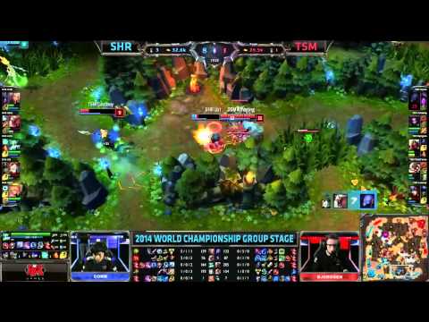 Insec & Uzi making the plays Star Horn Royal Club vs Team Solomid S4 Worlds 2014 Groupstage