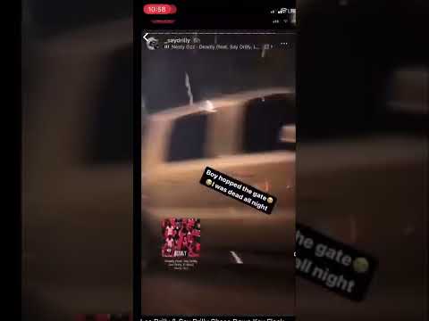 footage of kay flock and his manz dougie b running from lee drilly and say drilly