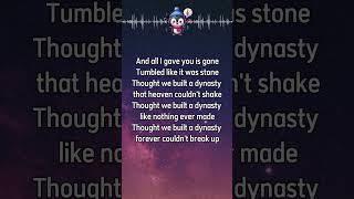 Dynasty Lyrics 🐧 #music #songlyrics #lyrics #lyricvideo #miia #dynasty