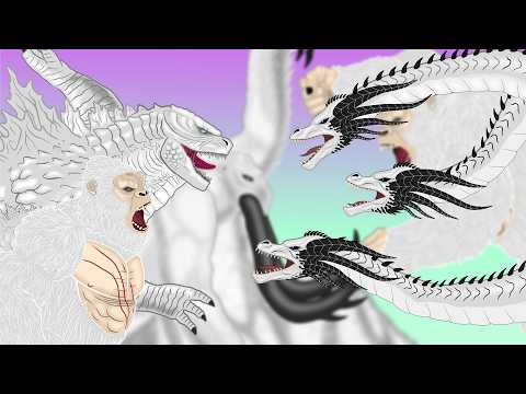 White MonsterVerse : Legendary White Godzilla vs. White King Ghidorah | PANDY 83