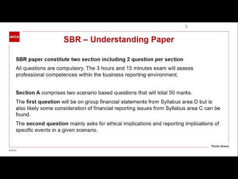 SBR INT (P2)   Day 01   Sept 2020   Strategic Business Reporting ACCA Exam Approach Webinars
