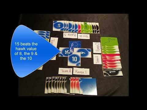 How to play 4 players Snakes and Hawks No Partners