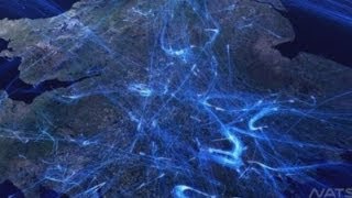 Awesome animation of flight paths above Europe