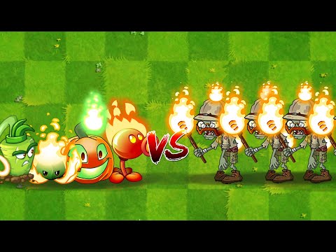 All Plants MAX Level vs Torchlight Zombies - Who Will Win? - PvZ 2 Game