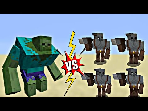 Insane Minecraft Mob Battle - 10 Mutant Zombies vs 15 Absorbers!