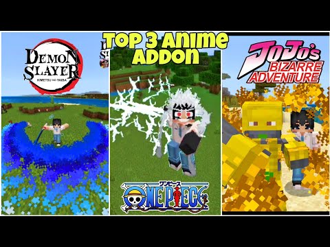 Top 3 anime addon for minecraft pe | cool anime mod for minecraft pe | anime addon mcpe 1.19