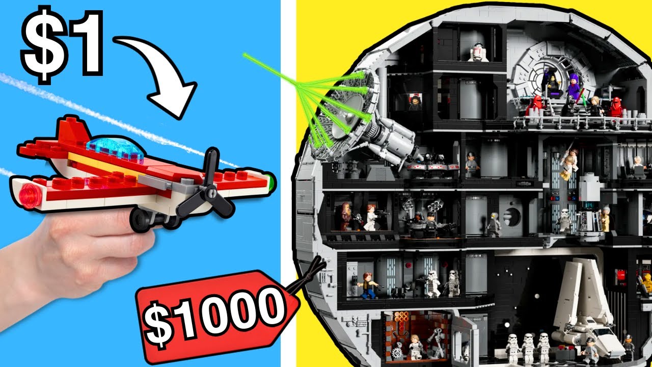 $1 vs $1000 Lego Set