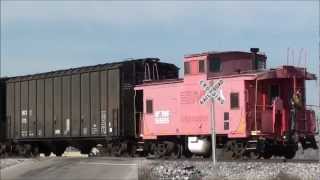 preview picture of video 'Backup, Caboose 1st, NS Woodburn Indiana'