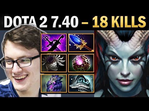 Queen of Pain Pro MID with 18 Kills and 1000 GPM - Dota Gameplay