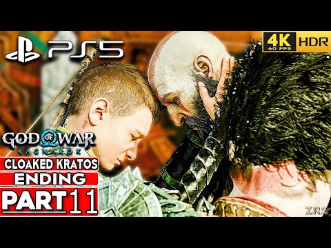 (PS5) GOD OF WAR RAGNAROK ENDING Walkthrough Part 11 Cloaked Kratos [4K 60FPS HDR] - No Commentary