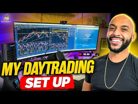 My Day TRADING Office SetUp - Ultra Wide Monitor, PC Build, Best LED Lights