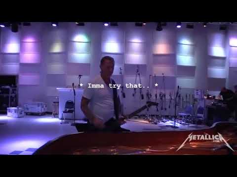 hetfield plays MACHINE GUN riff on PIANO!