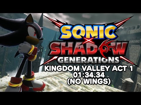 Sonic X Shadow Generations Kingdom Valley Act 1 Speedrun in 1:34.34 (No Wings)