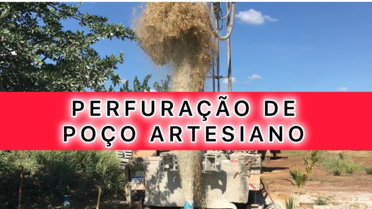 Perfuração de poço artesiano com 60 metros de profundidade