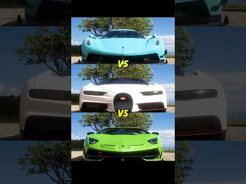 RACE 🔥JESKO vs CHIRON vs AVENTADOR #bugatti #lamborghini #koenigsegg #dragrace #shortsfeed
