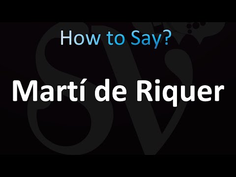 How to Pronounce Martí de Riquer (correctly!)