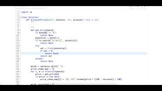 YouTube video 'LeetCode 2288 Apply Discount to Prices'