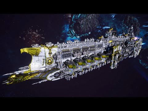 Imperator Somnium vs Orks - Veritatem Imperialis Mod - Massive Battle - Battlefleet Gothic Armada 2