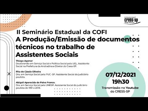 II Seminário da Comissão de Orientação e Fiscalização (COFI) – 2021