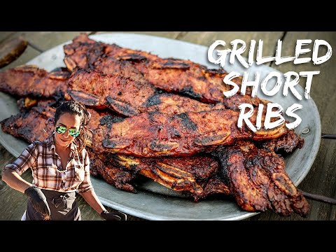 Grilled Short Ribs - flanken cut with a chipotle glaze!