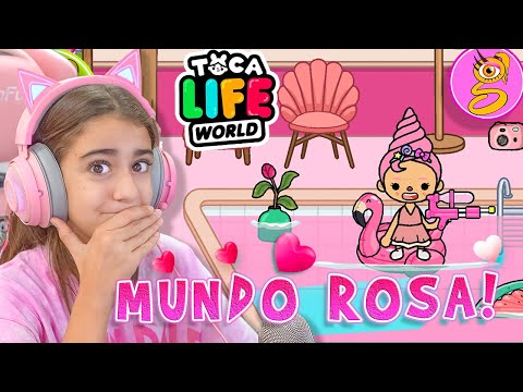 24 horas en un MUNDO ROSA en TOCA LIFE WORLD