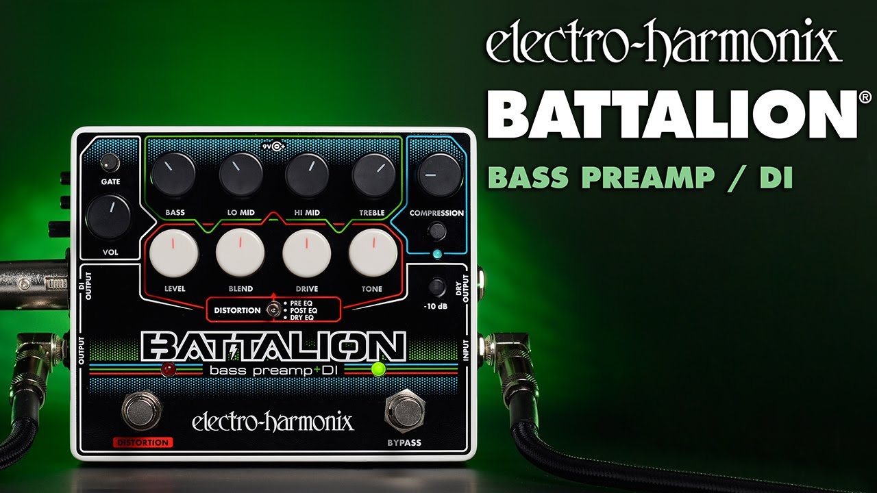 Electro-Harmonix Battalion Bass Preamp and DI Pedal - YouTube