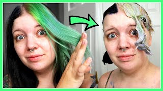 Removing Green & Yellow Hair Dye In 1 Day....Oof