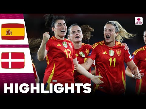 Spain vs Denmark | What a Comeback | Highlights | Women's Euro Qualifiers 04-06-2024