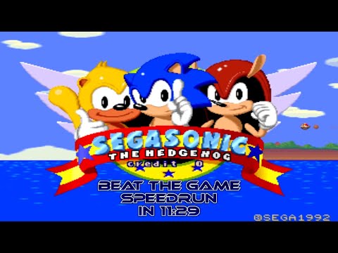 SegaSonic The Hedgehog (Arcade) ✪ Beat The Game Speedrun in 11:29
