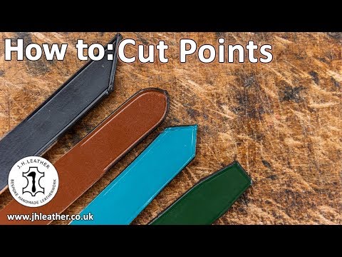 How to: Cut points in leather - different types and how to cut them (beginner tutorial)