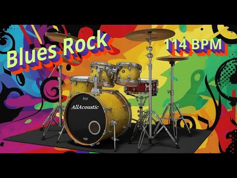 HQ Blues Rock drum track 114 bpm