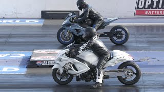 Hayabusa vs BMW 1000RR - superbikes drag racing