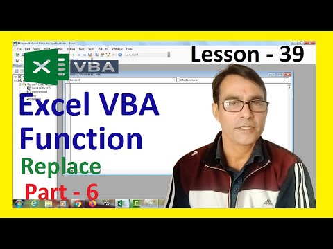 Excel VBA Replace function | Replace in VBA | Excel vba for beginners lesson - 39