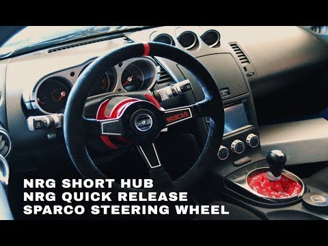 350z gets Sparco Steering Wheel with NRG Short Hub and NRG Quick Release