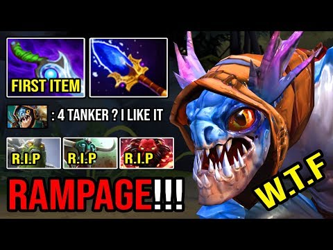 TANKY HEROES ARE MY FAVORITE FOOD First Item Diffusal + Aghanim Slark Rampage 100% Delete Axe DotA 2