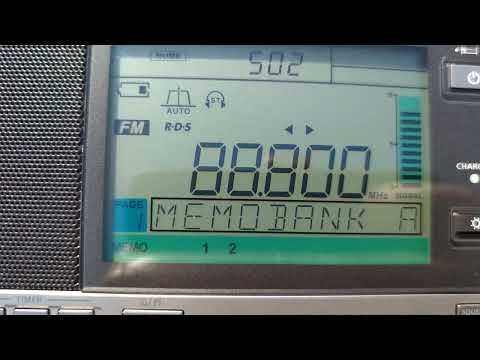 DX 88.8 MHz Makedonsko Radio 1-Radio Skopje from Tetovo received Hut Macedonia, Bulgaria ≈ 210km.