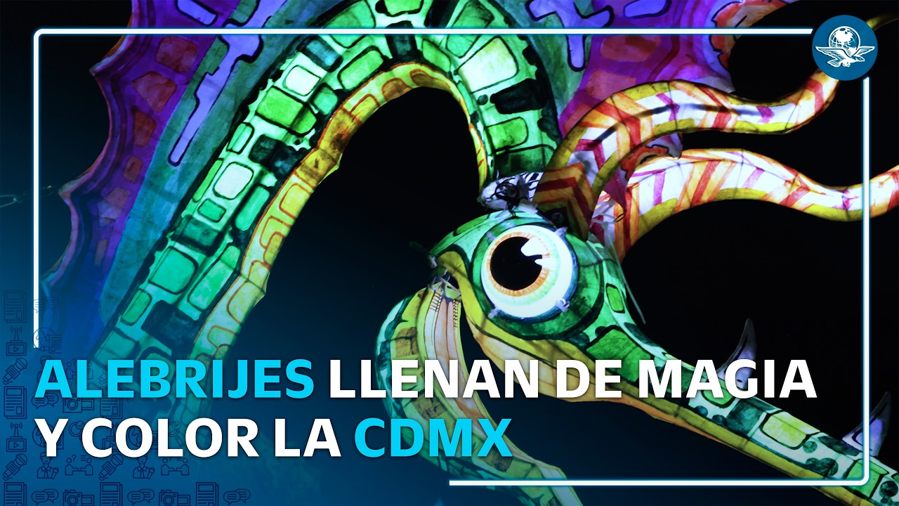 Alebrijes iluminados llenan de magia y color el Centro Histórico de CDMX