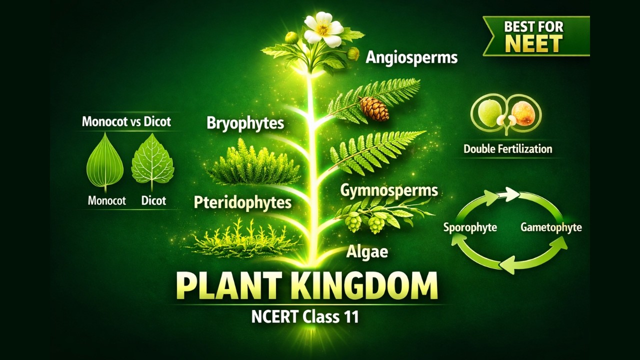 CBSE Class 11 Biology || Plant Kingdom || Full Chapter || By Shiksha House