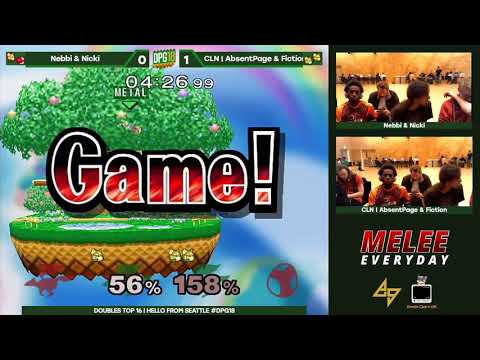 DPotG 2018 - Doubles Losers R4 - (Fox/Yoshi) Nebbi/Nicki vs CLN | AbsentPage/Fiction (Fox)