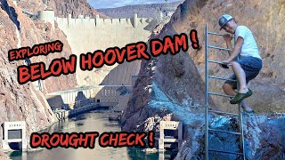 Exploring Lake Mead Drought Below The Hoover Dam!!!
