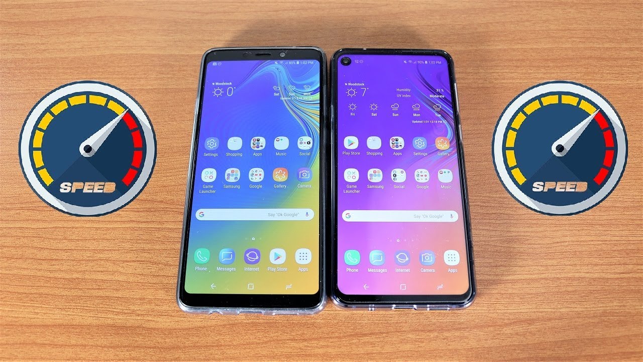 Samsung Galaxy A9 2018 Vs Galaxy A8s 2019 Speed Test