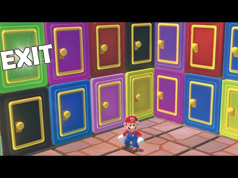 100 Mystery Doors But Only One Lets MARIO Escape
