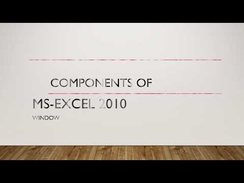 Introduction to the components of Microsoft excel 2010  window