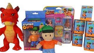 Stumble Guys Surprise Box Plush Clip On, Plush Buddy, Action Figure, 5 Pack and Blind Box Unboxing