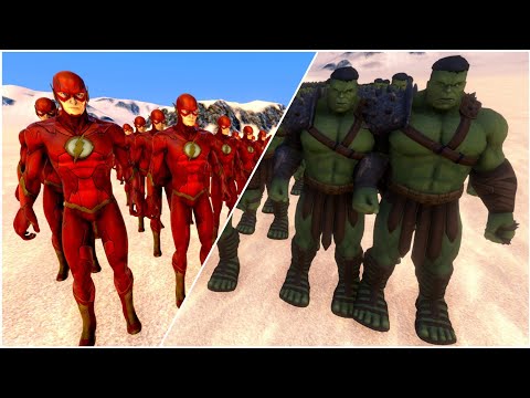 1,000 Flash vs 1,000 Hulk Who will Win? Ultimate Epic Battle Simulator