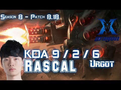KZ Rascal URGOT vs AATROX Top - Patch 8.18 KR Ranked