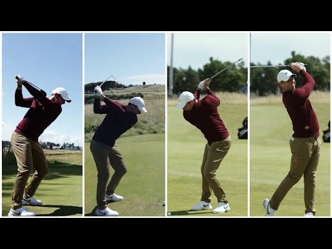 Rory Mcilroy Driver, Iron Swing and slowmotion at Scottish open 2023 Practice round